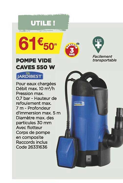 pompe de caves 550w jardibest