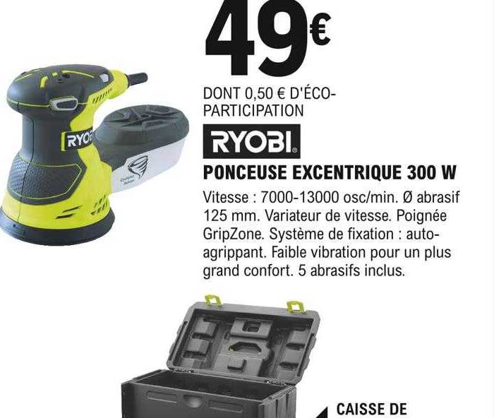 ponceuse excentrique 300w ryobi