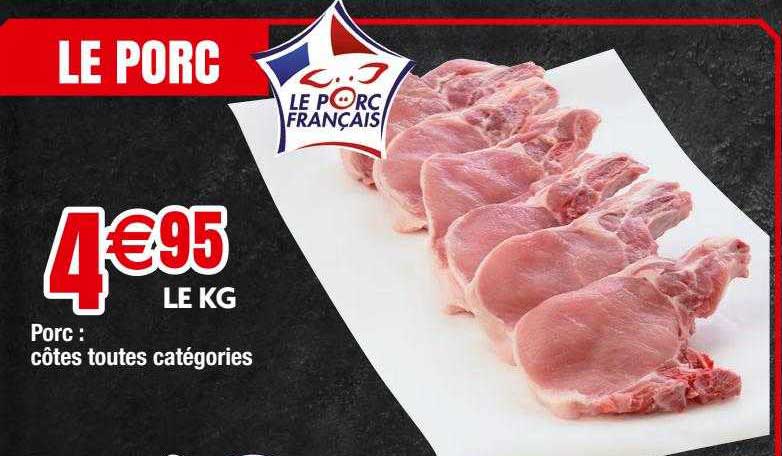 porc : côtes toutes catégories
