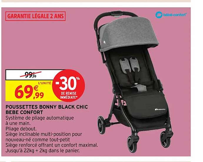 poussettes bonny black chic bébé confort