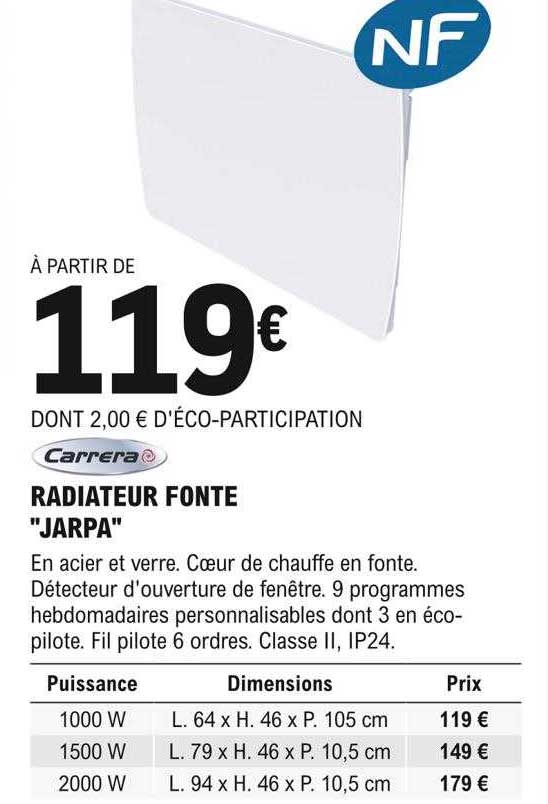 radiateur fonte "jarpa" carrera