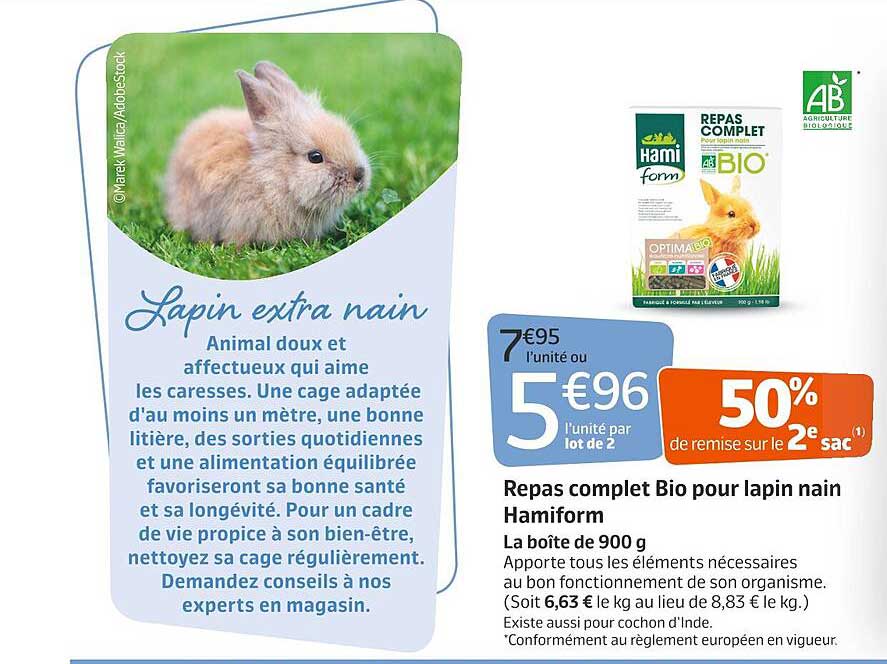 Repas Complet Bio Pour Lapin Nain Hamiform