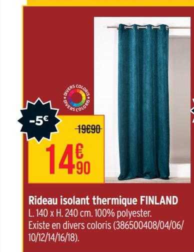 rideau isolant thermique finland