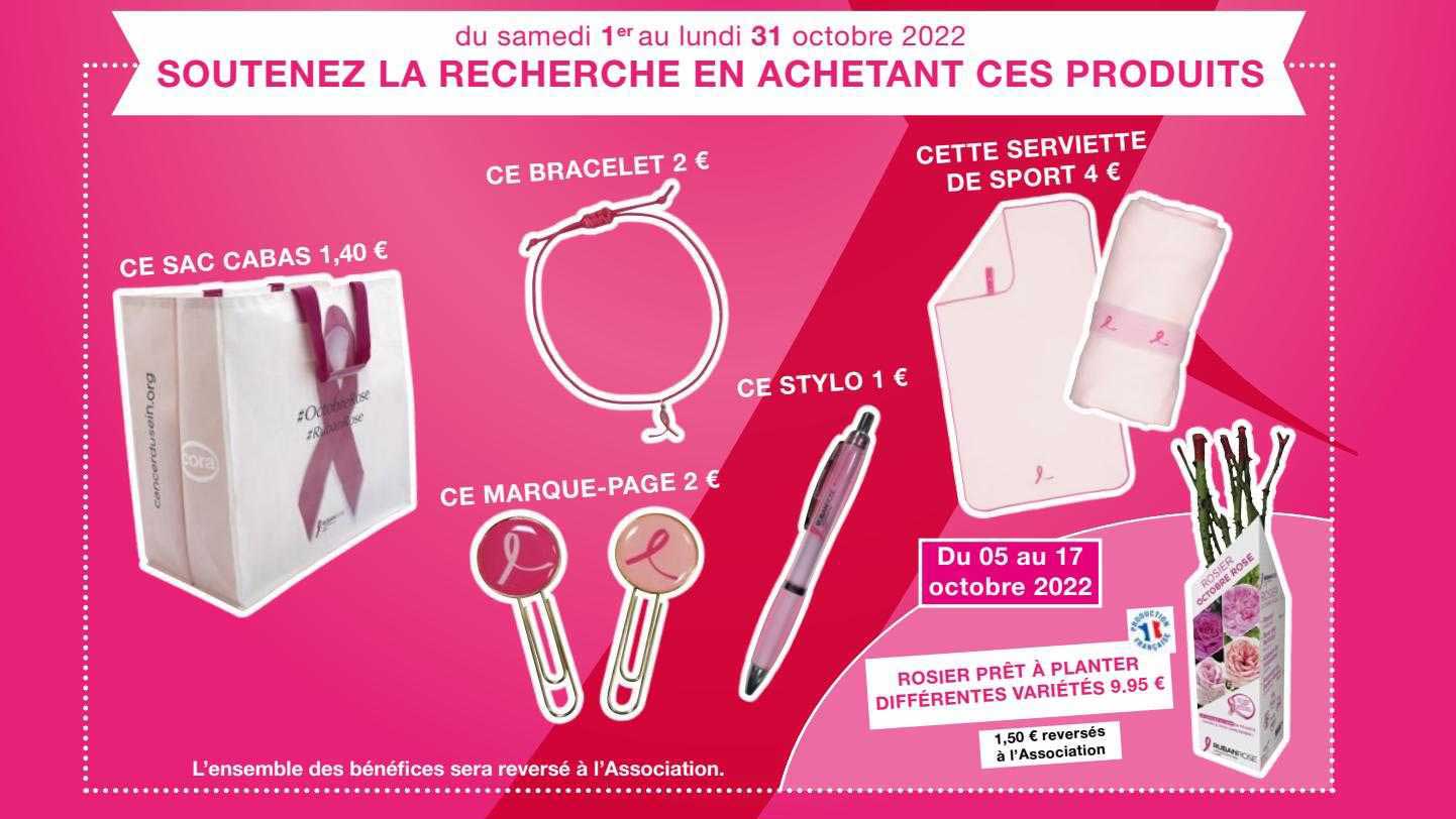 sac cabas, bracelet, serviette de sport, stylo, marque-page, rosier prêt à planter différentes variétés