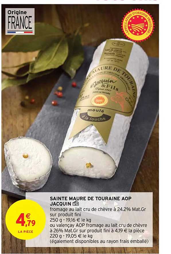 sainte maure de touraine aop jacquin