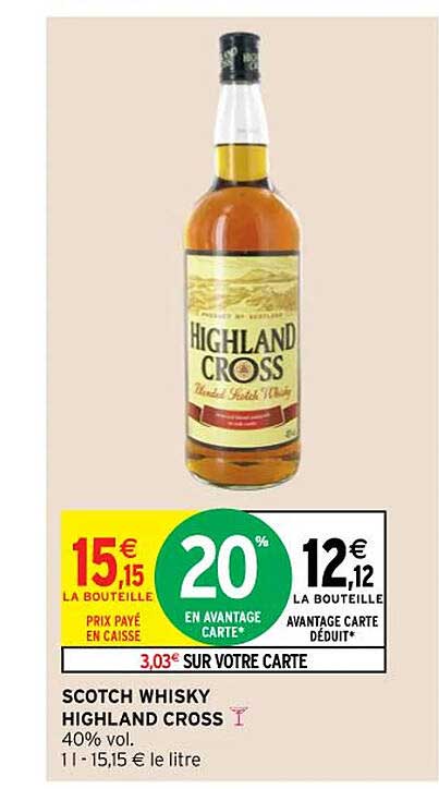 scotch whisky highland cross