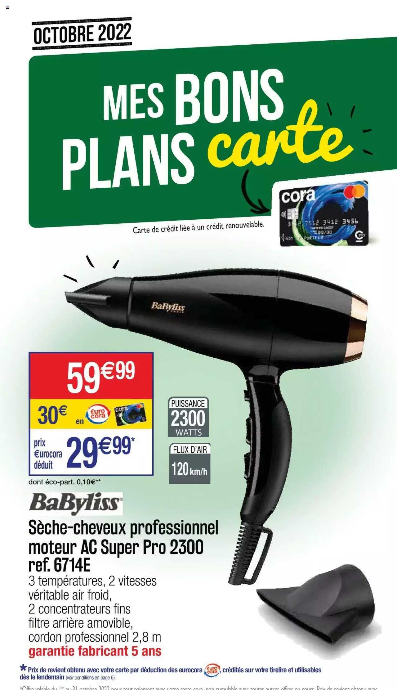 sèche-cheveux professionnel moteur ac super pro 2300 babyliss