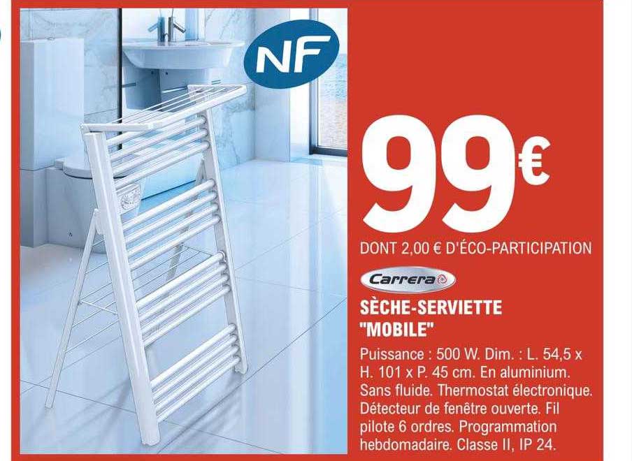 sèche-serviette "mobile" carrera