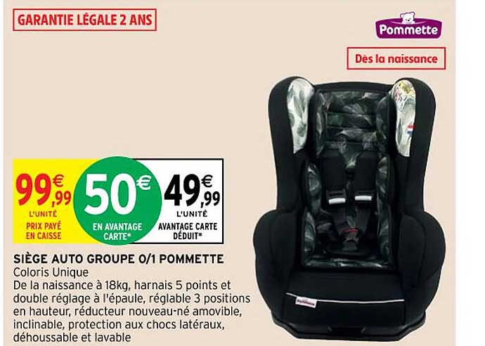 siège auto groupe 0-1 pommette