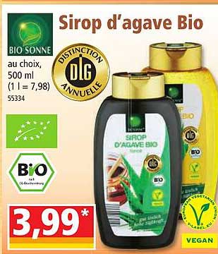 sirop d'agave bio bio sonne