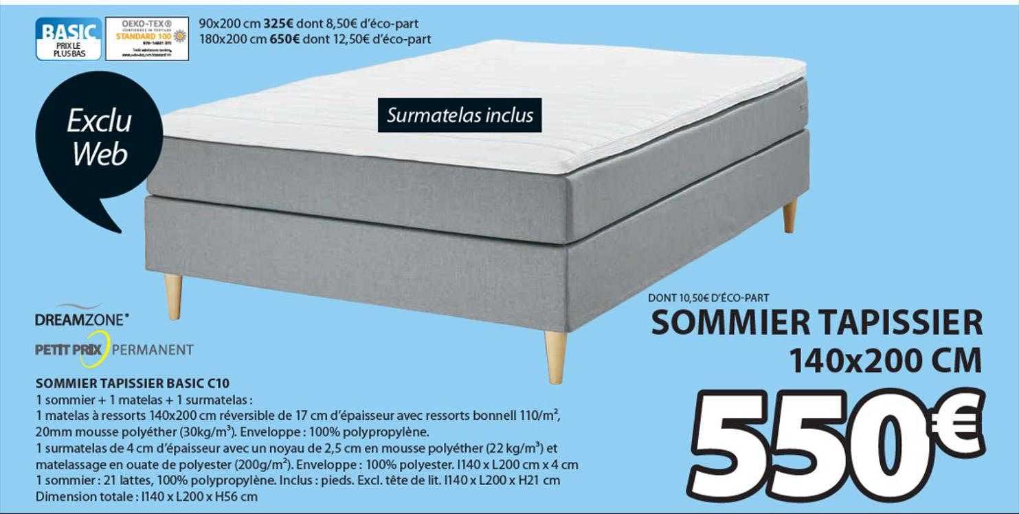 sommier tapissier basic c10