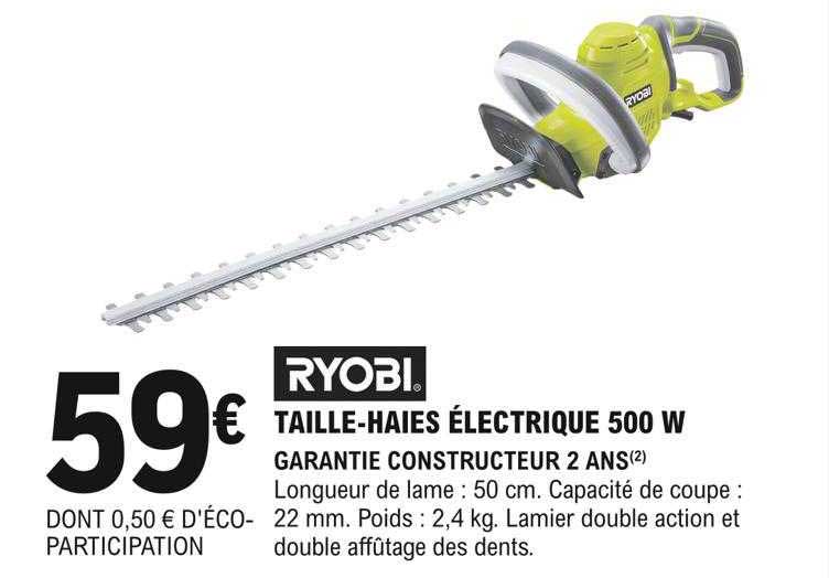 taille-haies électrique 500w ryobi