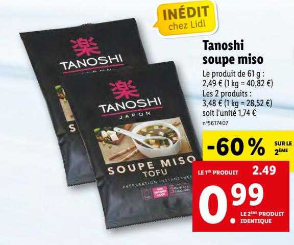 tanoshi soupe miso