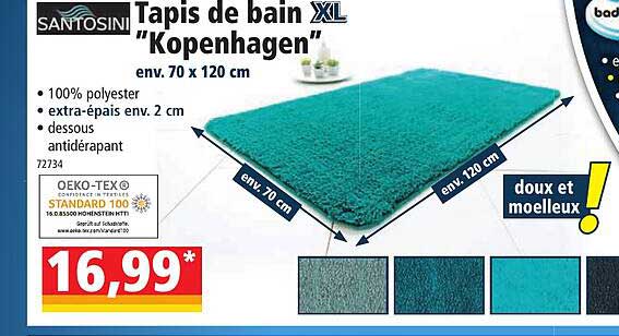 Tapis De Bain Xl "kopenhagen" Santosini