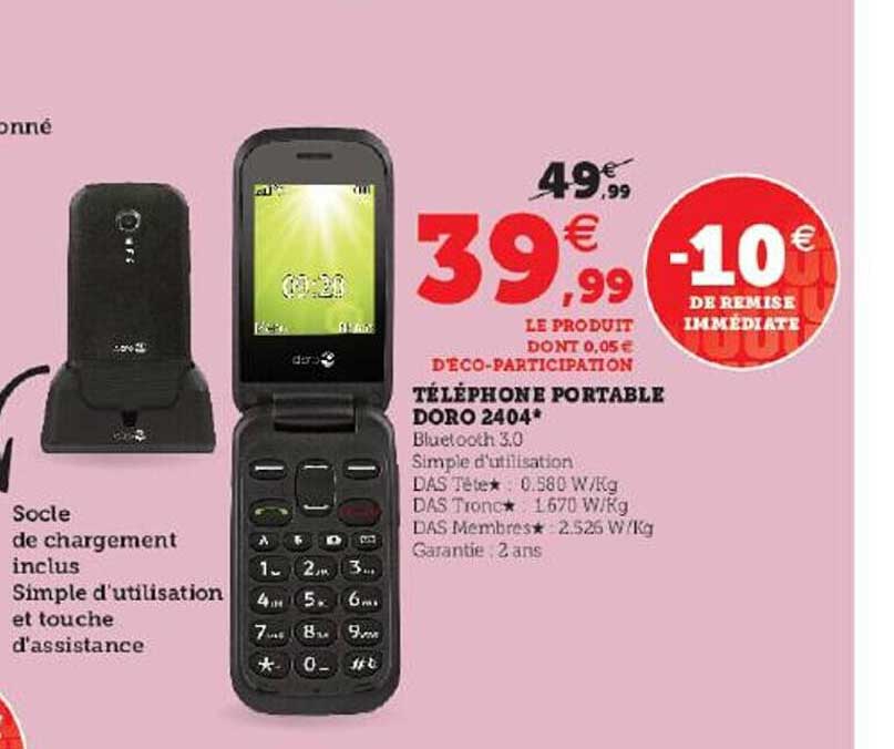 téléphone portable doro 2404