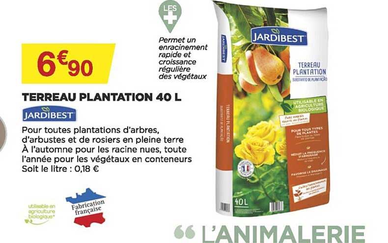 terreau plantation 40l jardibest