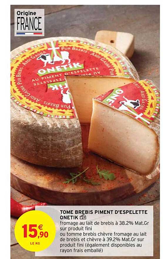 tome brebis piment d'espelette onetik