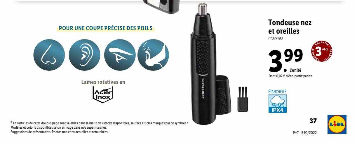 Tondeuse Nez Et Oreilles Silvercrest