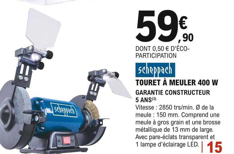 touret à meuler 400w scheppach