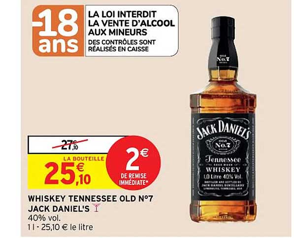 whiskey tennessee old n°7 jack daniel's