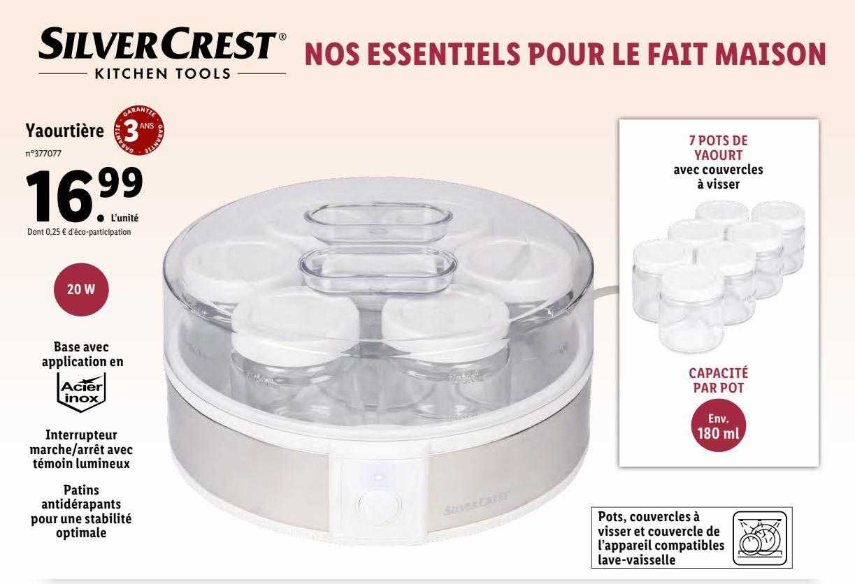 yaourtière silver crest