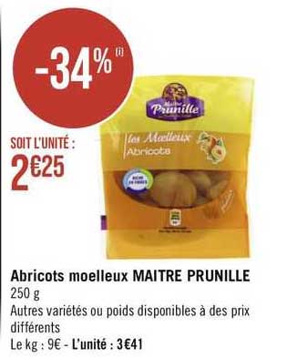 abricots moelleux maître prunille