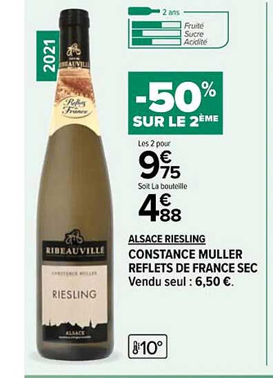 alsace riesling constance muller reflets de france sec