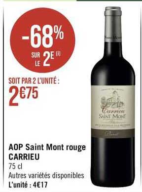 aop saint mont rouge carrieu