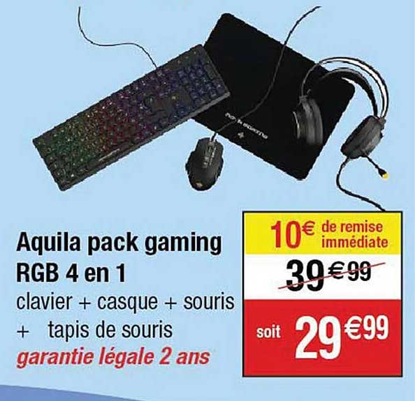 aquila pack gaming rgb 4 en 1