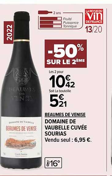 beaumes de venise domaine de vaubelle cuvée sourias
