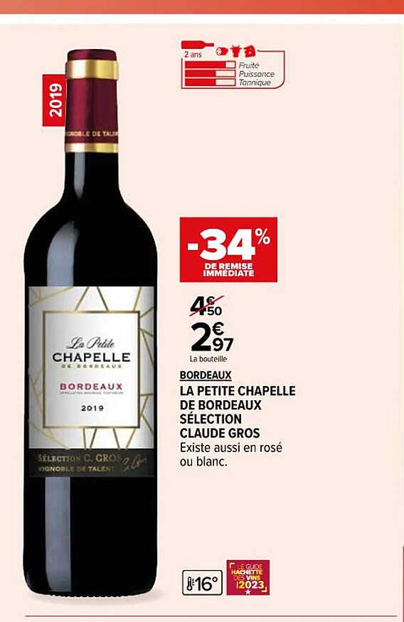 bordeaux la petite chapelle de bordeaux sélection claude gros