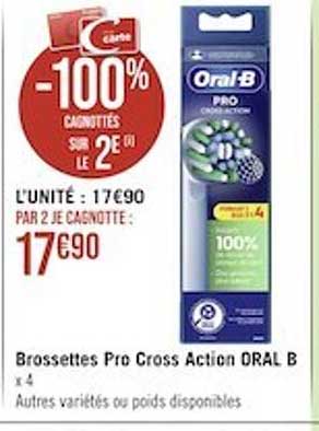 brossettes pro cross action oral b