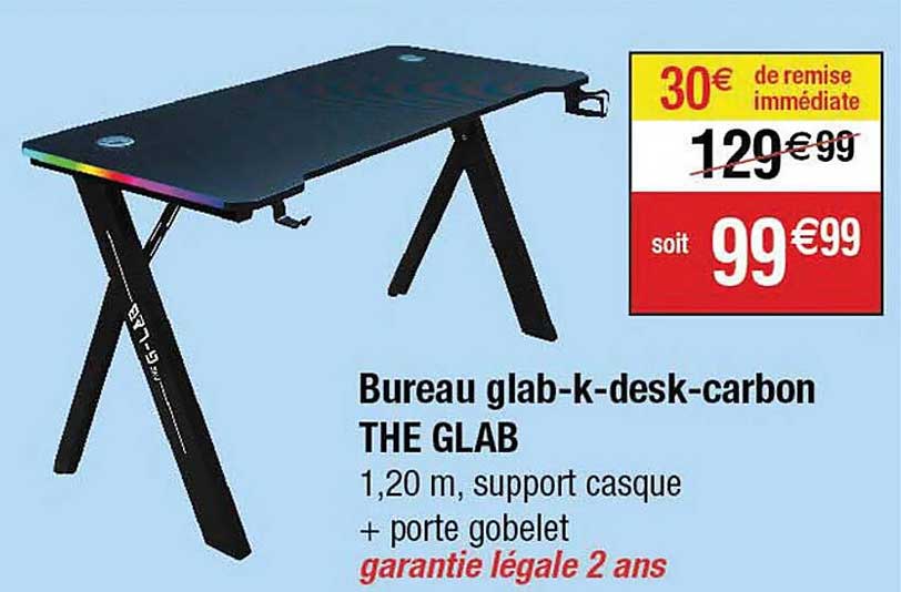 bureau glab-k-desk-carbon the glab