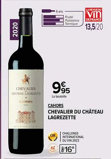 cahors chevalier du château lagrezette