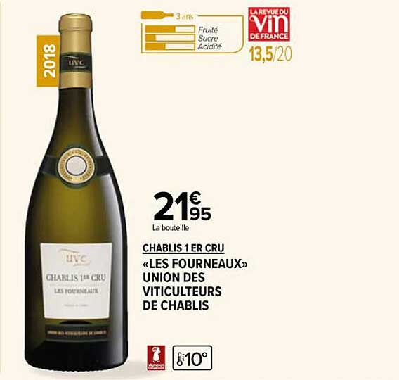 chablis 1er cru "les fourneaux" union des viticulteurs de chablis