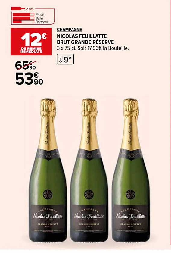 champagne nicolas feuillatte brut grande réserve