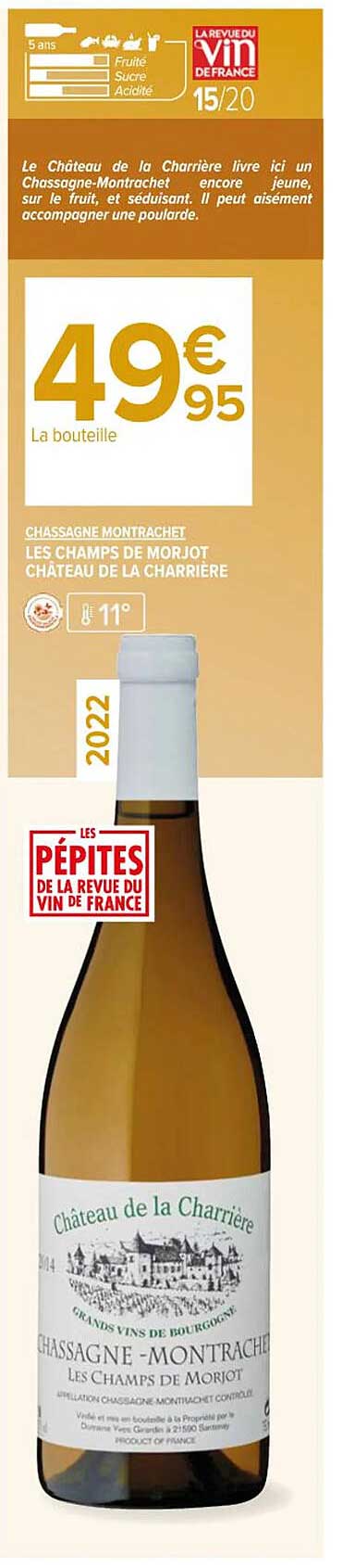 chassagne montrachet les champs de morjot château de la charrière