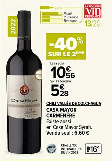 chili vallée de colchagua casa mayor carmenère