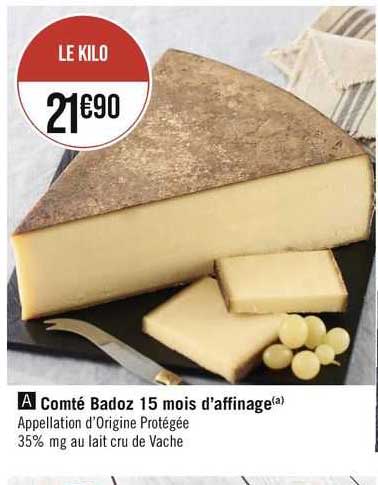 comté badoz 15 mois d'affinage
