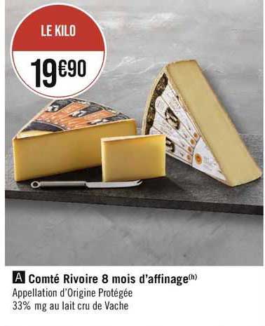 comté rivoire 8 mois d'affinage