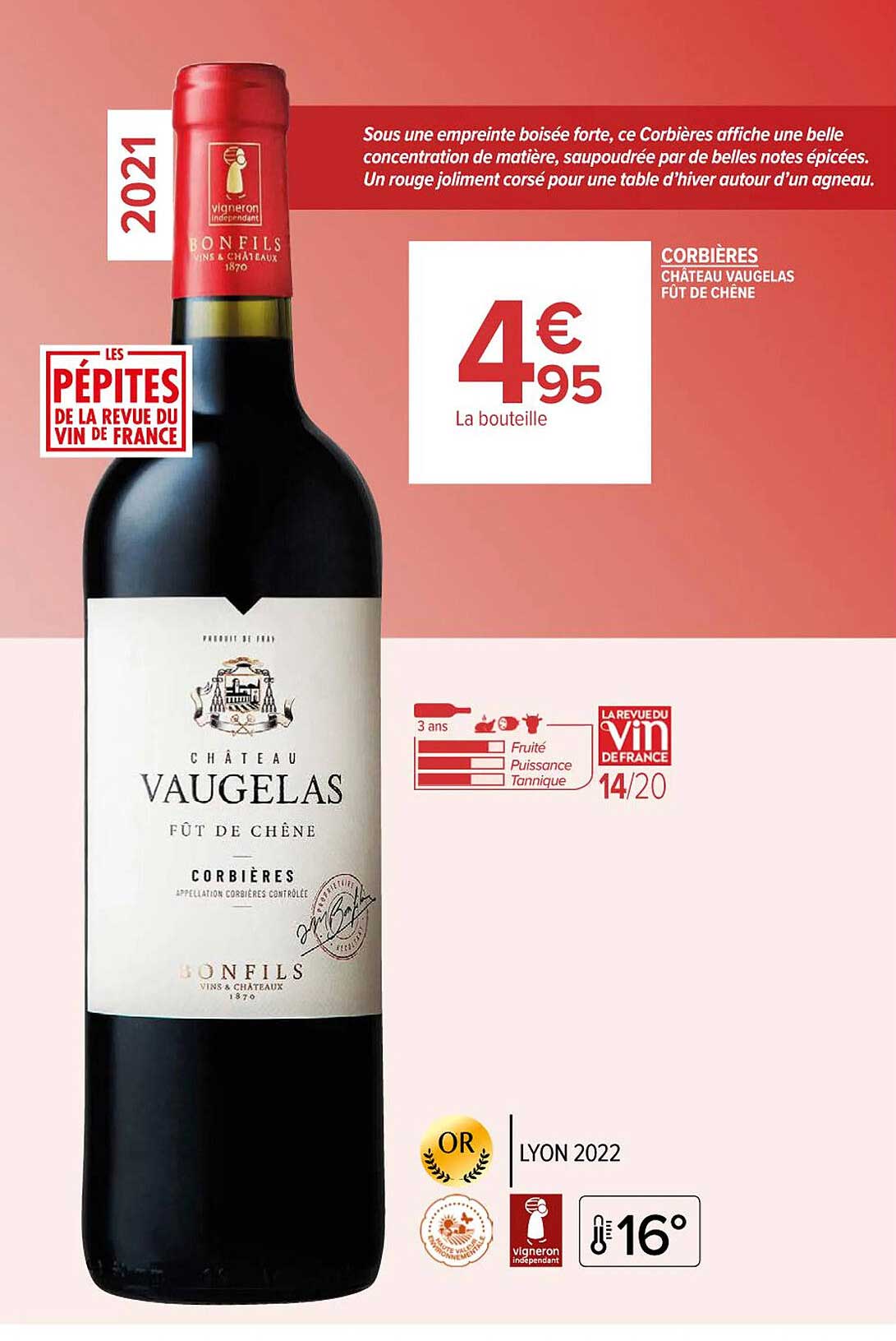 corbières château vaugelas fût de chêne