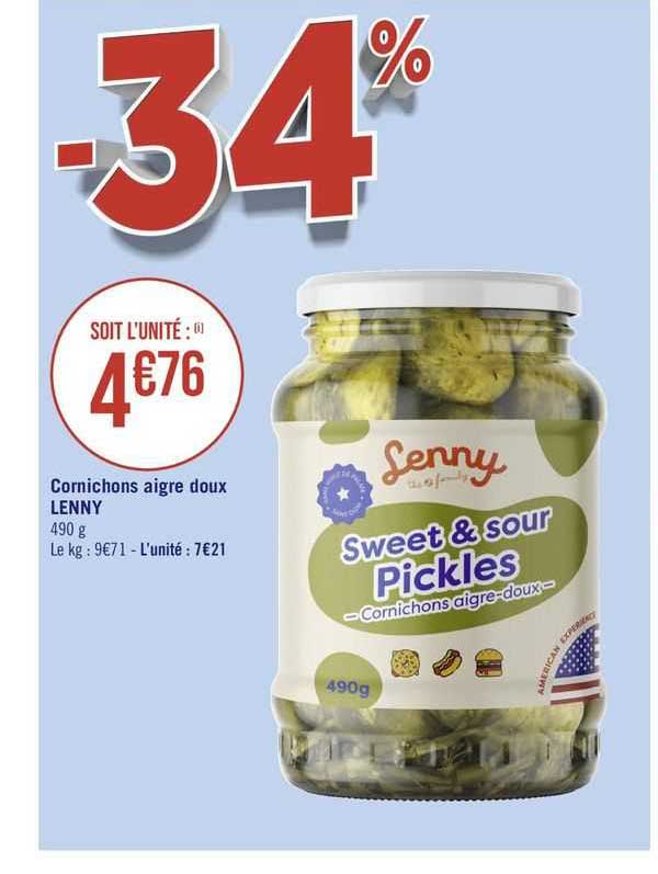 Cornichons Aigre Doux Lenny