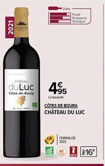 côtes de bourg château du luc