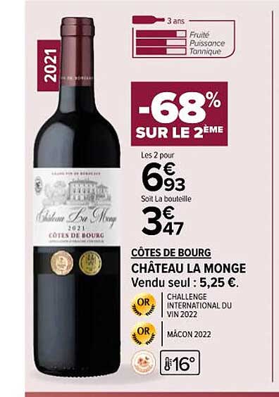 côtes de bourg château la monge