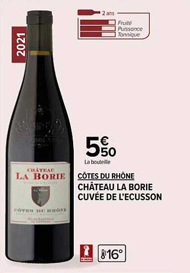 côtes du rhône château la borie cuvée de l'ecusson