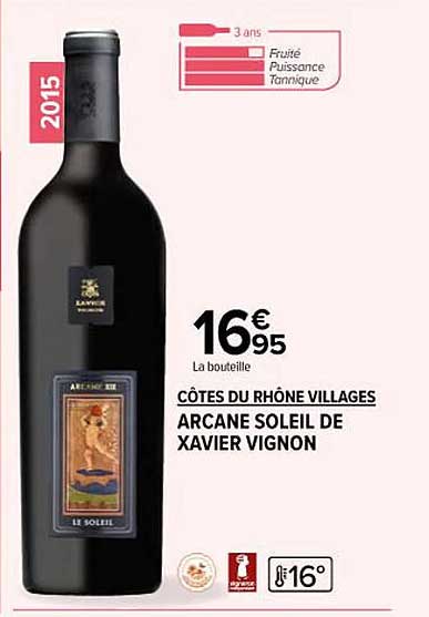 côtes du rhône villages arcane soleil de xavier vignon