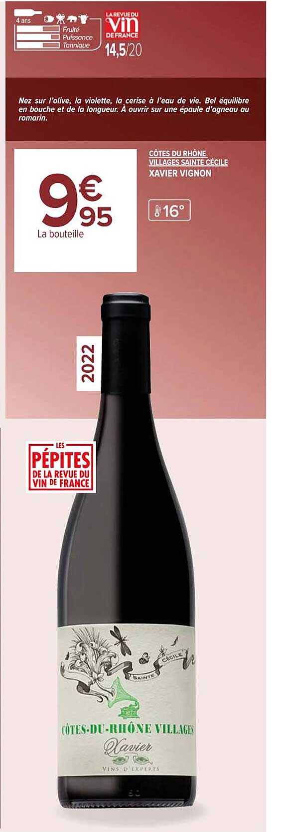 côtes du rhône villages sainte cécile xavier vignon