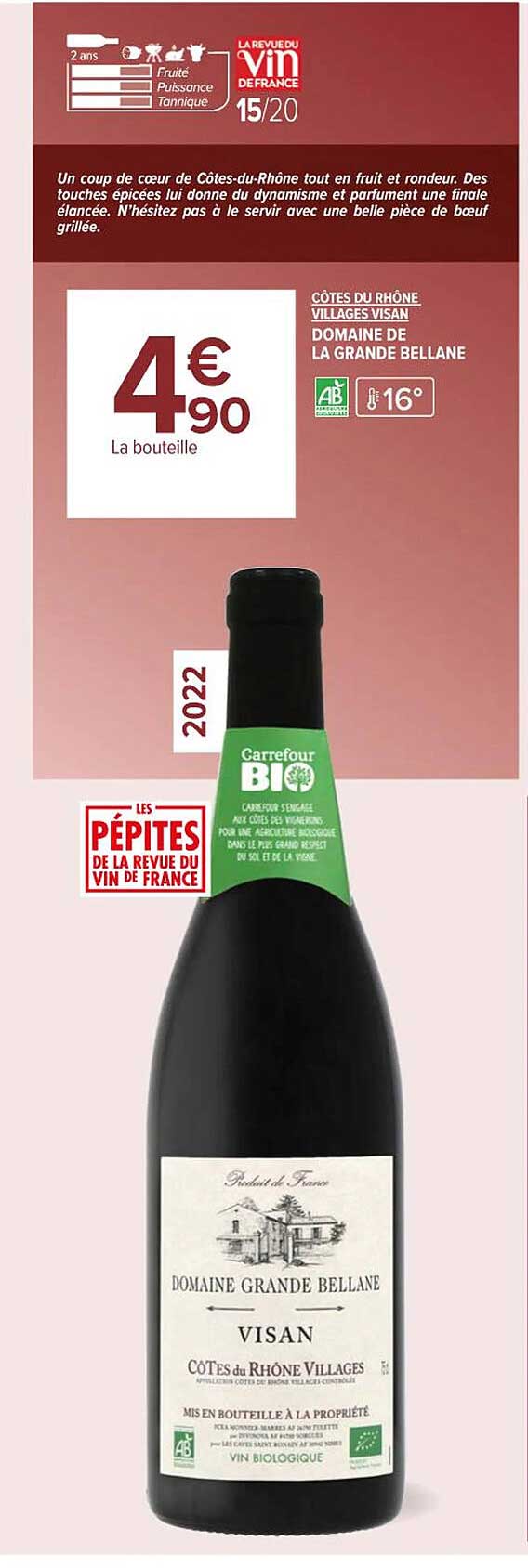 côtes du rhône villages visane domaine de la grande bellane