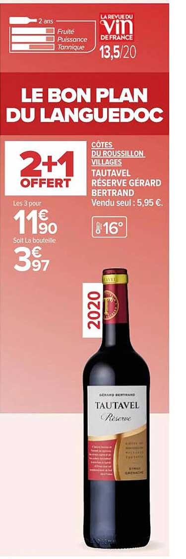 côtes du roussillon villages tautavel réserve gérard bertrand