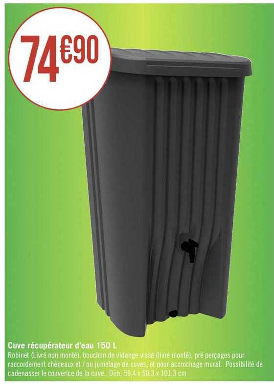 cuve récupérateur d'eau 150l